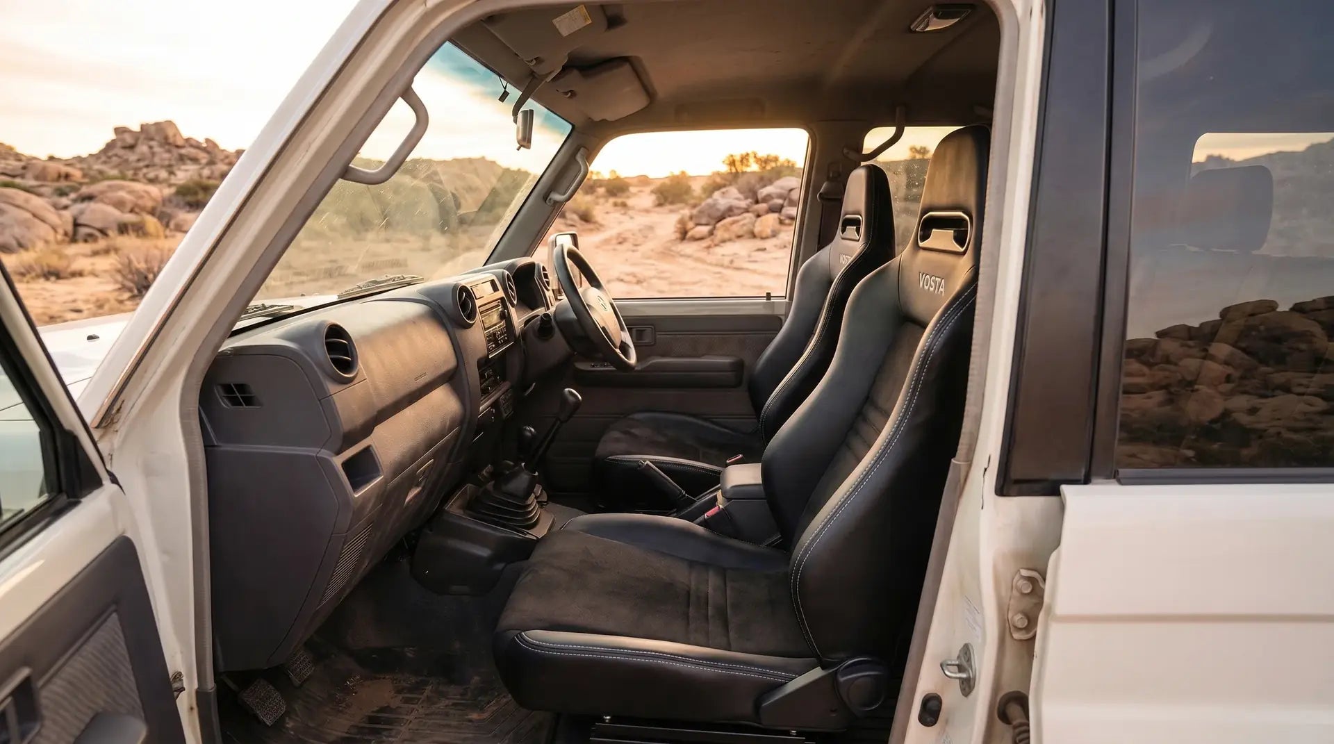 VOSTA Terrain seats in a LandCruiser 70