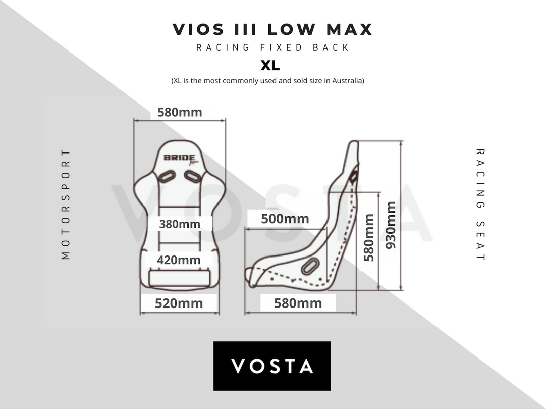 Bride Vios III Low Max Gradation Seat - Fixed Style