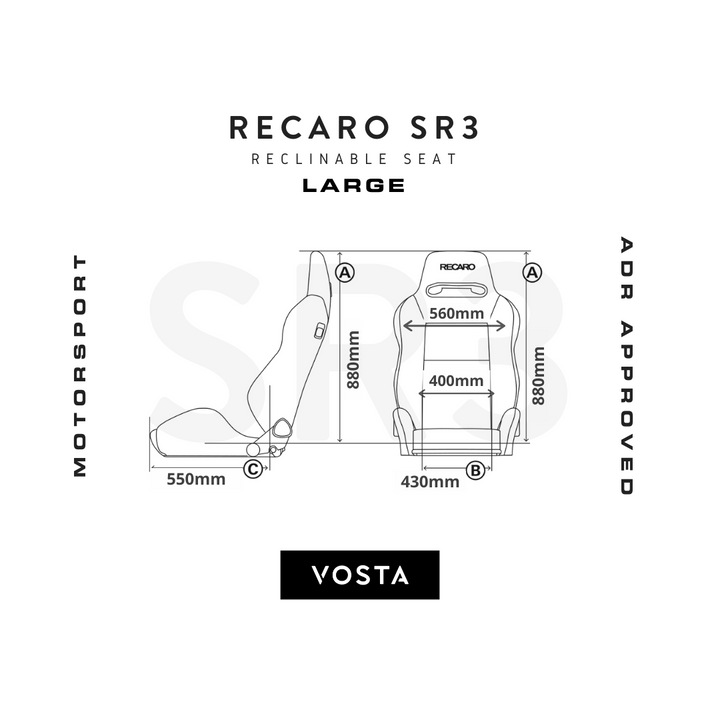 Recaro SR3 Red Seat - ADR Style