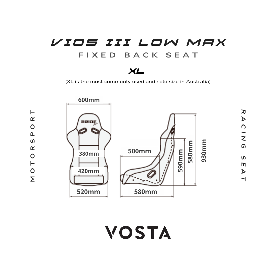 Bride Vios III Japan Style Bucket Seat - Fixed