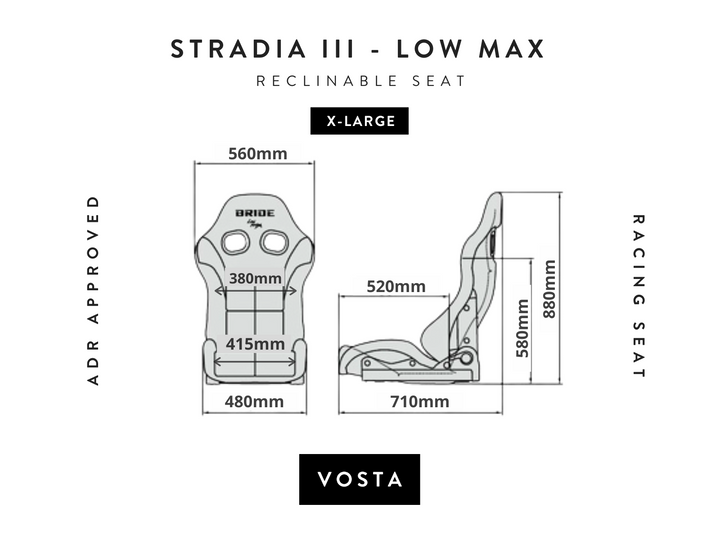 Bride Stradia III Low Max Gradation Seat - ADR Style