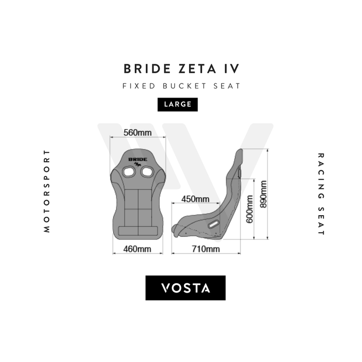 Bride Zeta IV Black Seat - Fixed Style