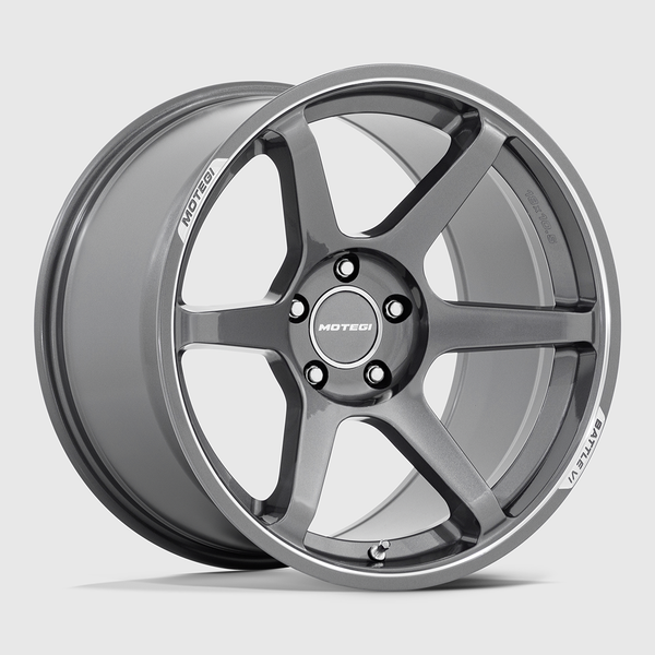 Motegi MR160 BATTLE VI - Gloss Gunzilla w/ Machined Lip.