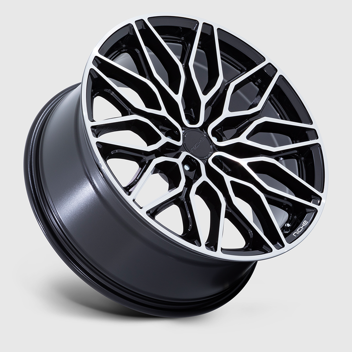 Niche Calabria 5 - Gloss Black w/ Machined Face.