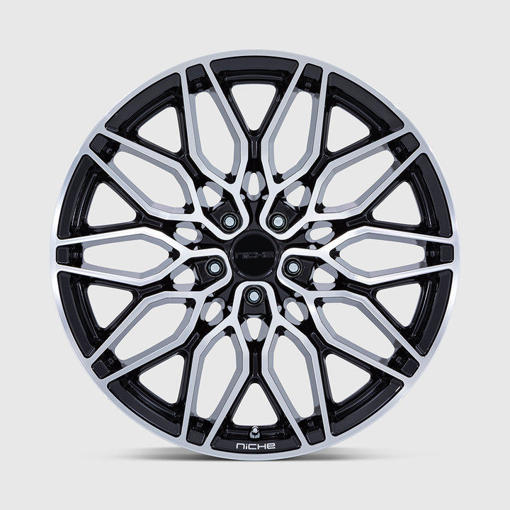 Niche Calabria 5 - Gloss Black w/ Machined Face.