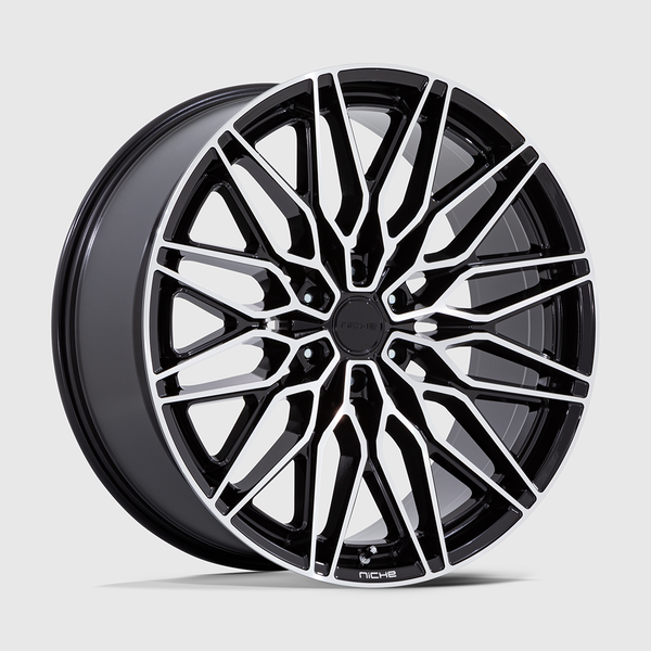 Niche Calabria 6 - Gloss Black w/ Machined Face.