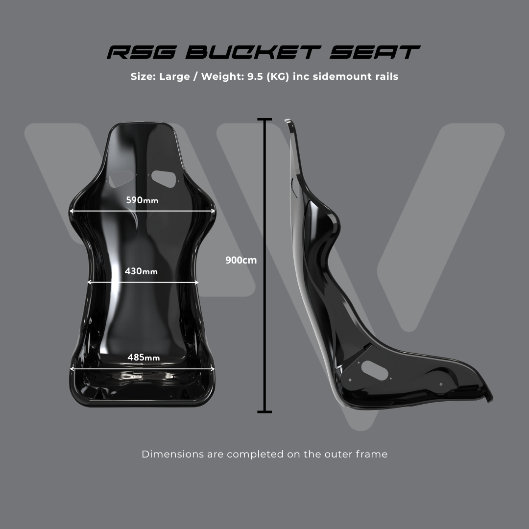 Recaro RS-G Black Velour Seat - Fixed Style