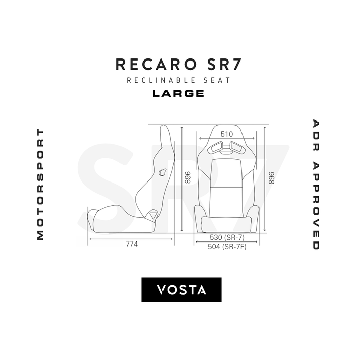 Recaro SR-7 Black Seat - ADR Style