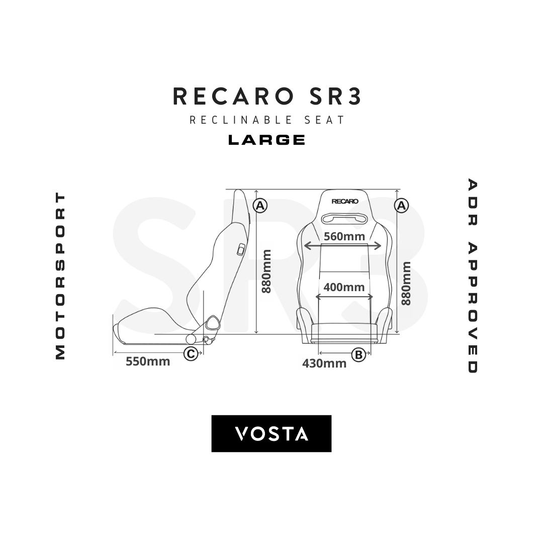 Recaro SR3 Black Seat - ADR Style