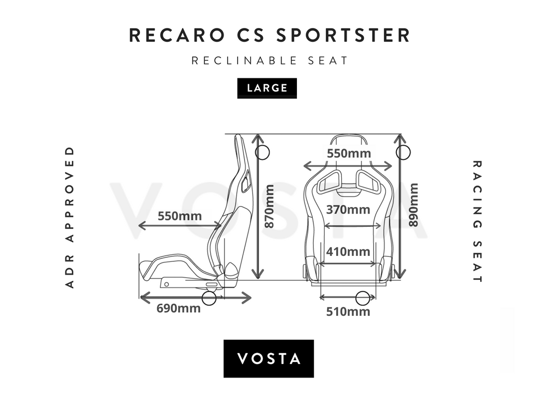 Recaro CS Sportster Seat - ADR Style