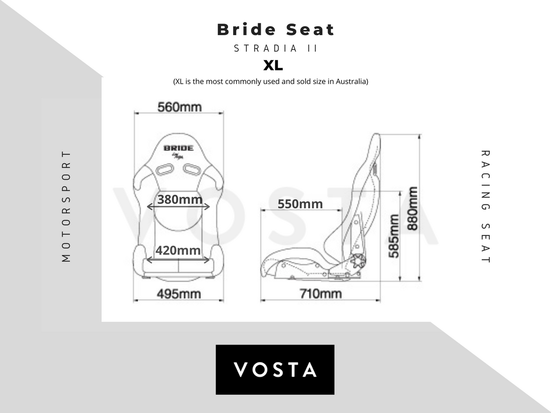 Bride Stradia II Low Max Red Seat - ADR Style