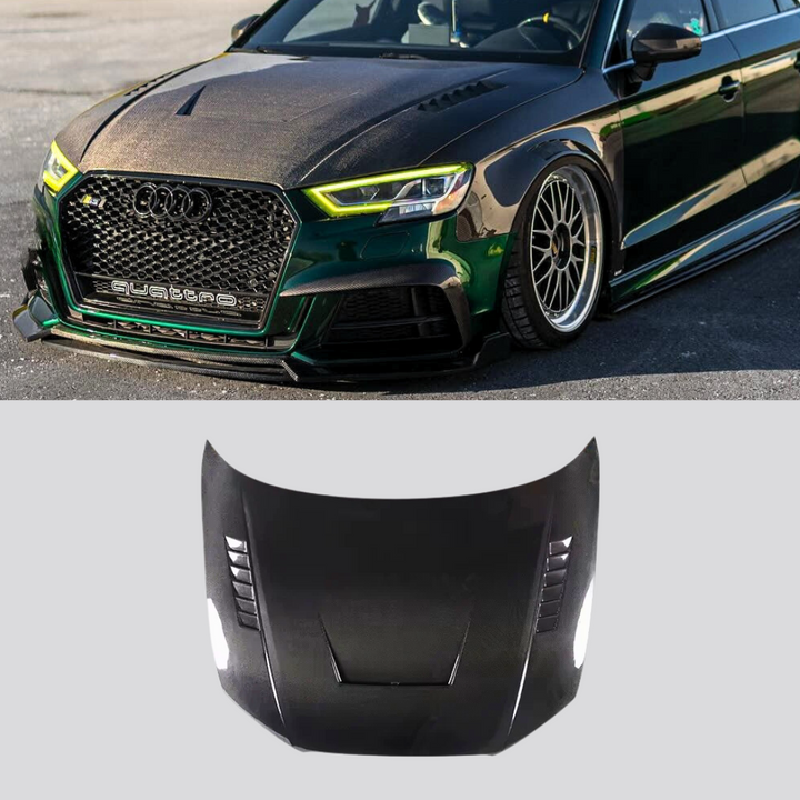 A3/S3/RS3 8V (2014-2020) V1 Vented Carbon Bonnet