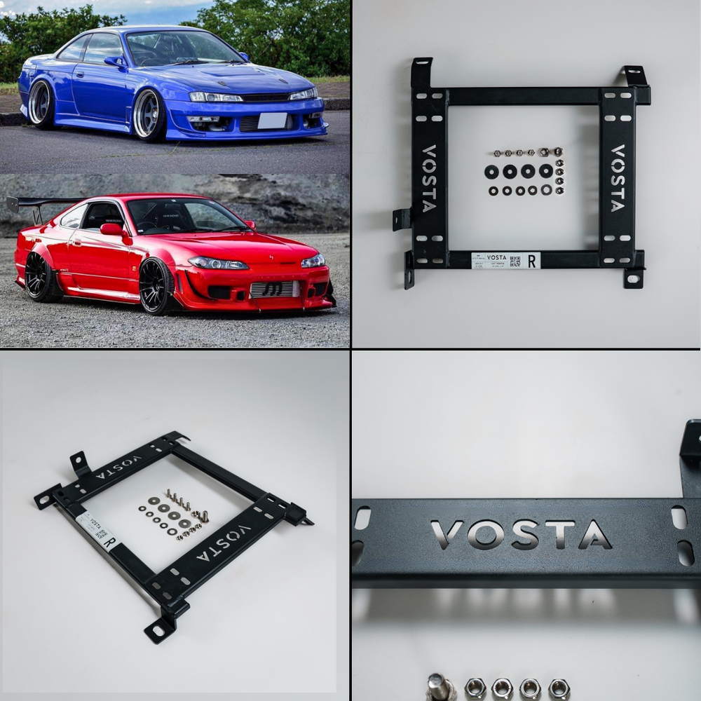 VOSTA Seat Base Adapter - NISSAN 180SX/SILVIA S13 S14 S15 (Driver or Passenger).