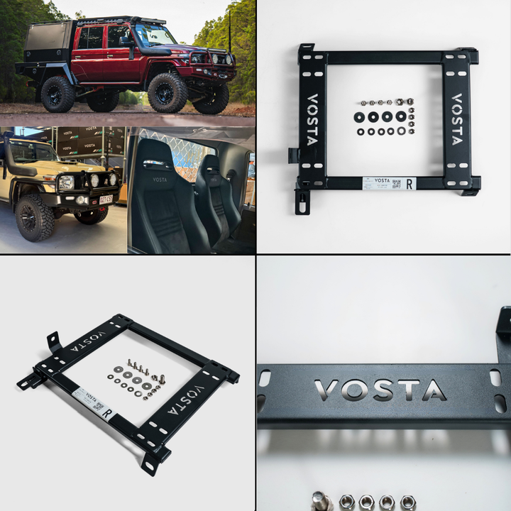 VOSTA Seat Base Adapter - TOYOTA LandCruiser 70 Series 75,76,78,79 Dual Cab (Driver or Passenger)