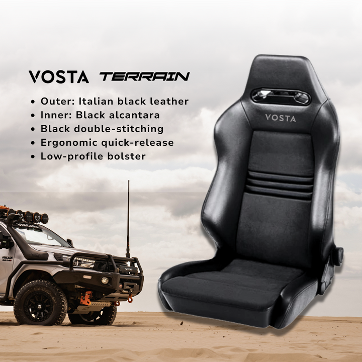 VOSTA Terrain Seat Black Leather Alcantara - ADR APPROVED