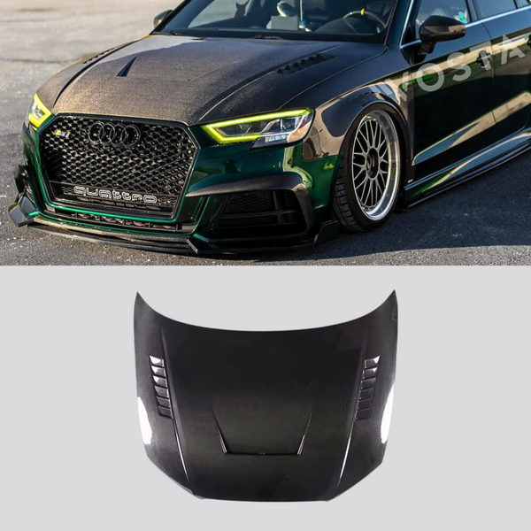 A3/S3/RS3 8V (2014-2020) V1 Vented Carbon Bonnet.