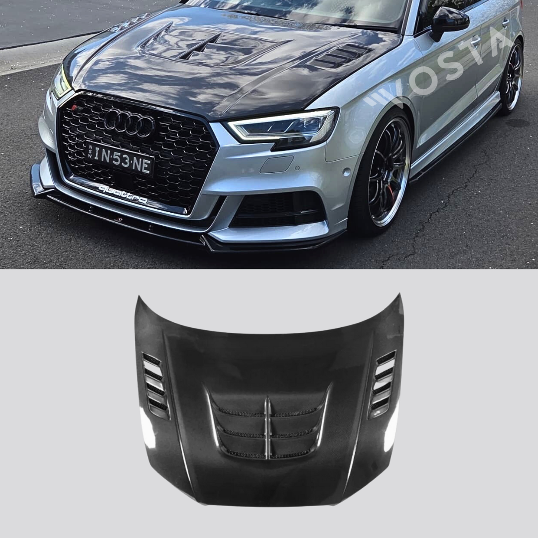 VOSTA A3/S3/RS3 8V (2014-2020) V2 Vented Carbon Bonnet
