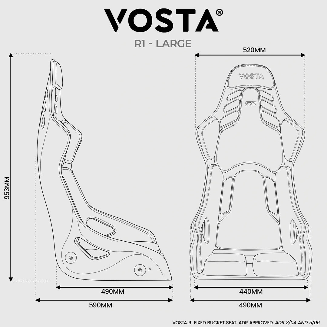 VOSTA R1 Carbon Seat - ADR Approved