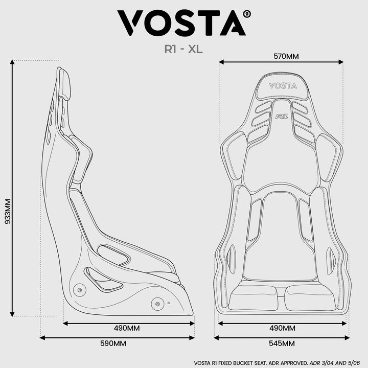 VOSTA R1 Carbon Seat - ADR Approved